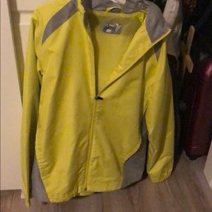 Yellow athletic jacket